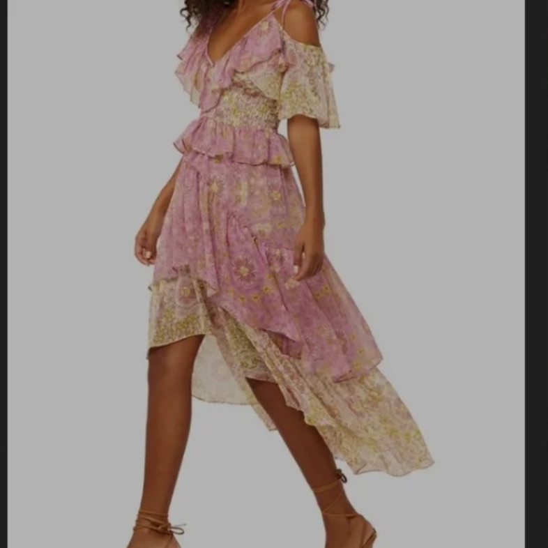Misa Los Angeles "Liv" Assymetrical Boho Dress Size Xs